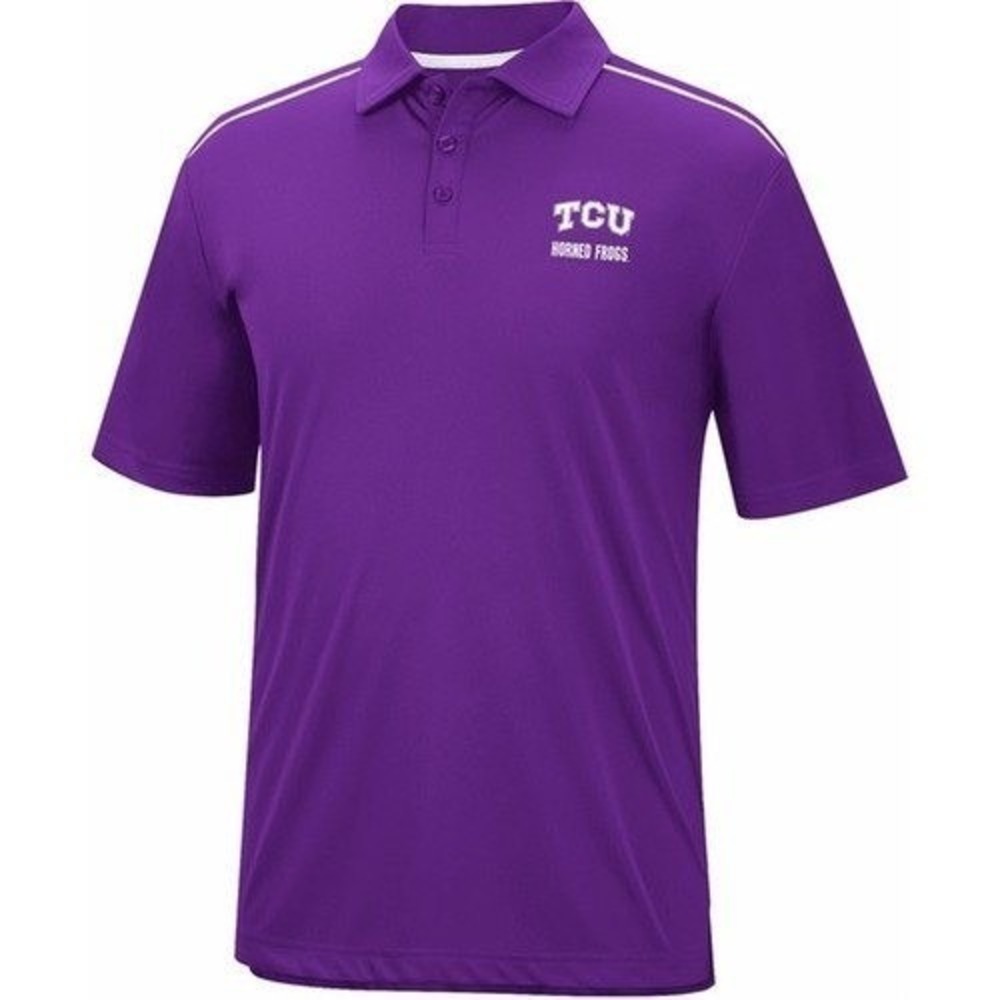 TCU‎ Horned Frogs Purple Short Sleeve Polo Shirt Mens Size L NWT
